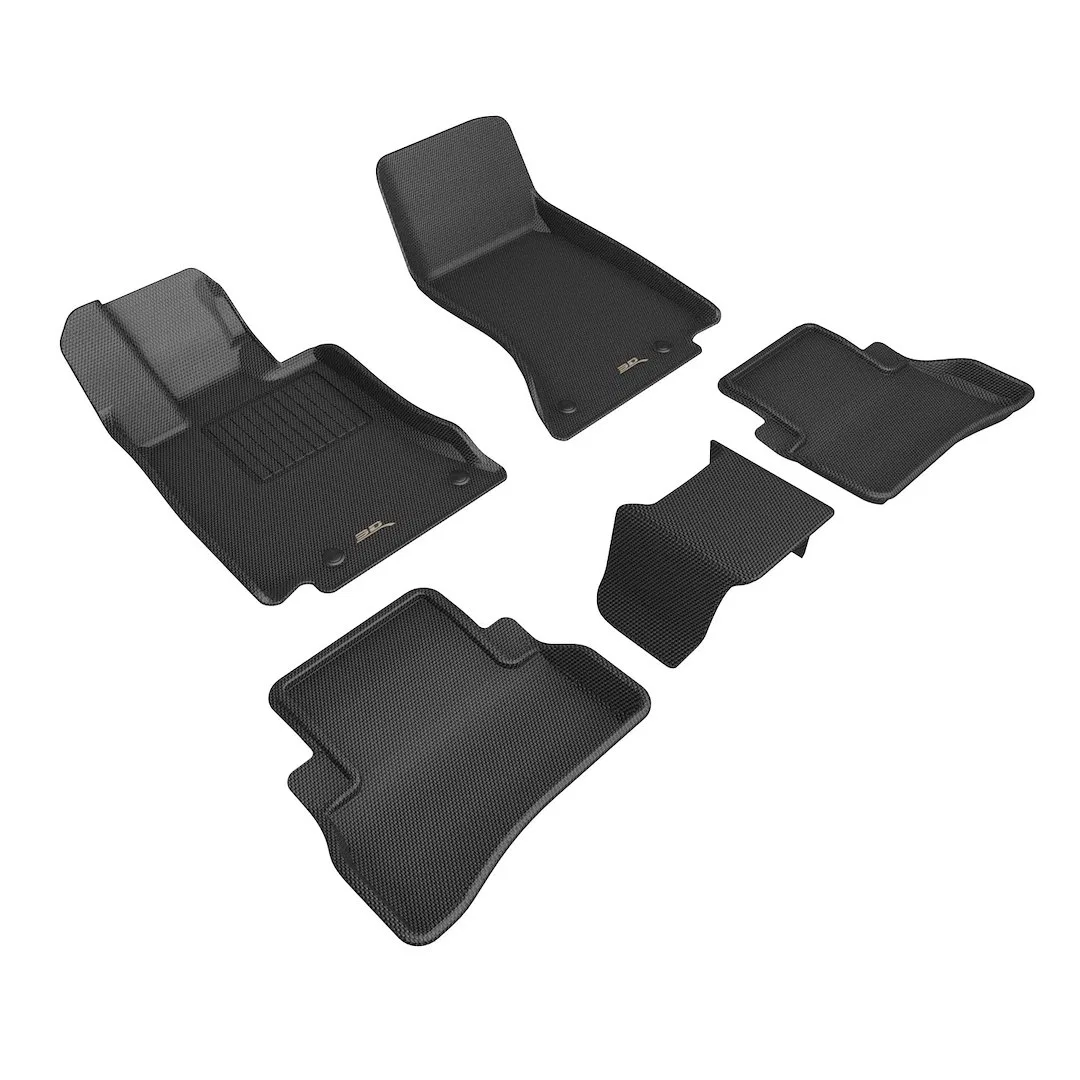 L1MB19101509 – 3D MATS/U-AC Floor Liner, Black Custom Fit Raised Edge Thermoplastic Rubber Of Carbon Fiber Texture 5 ...